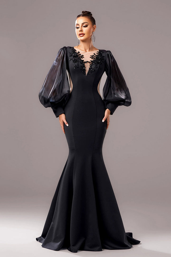 Celestine - Abito Elegante con Maniche Trasparenti