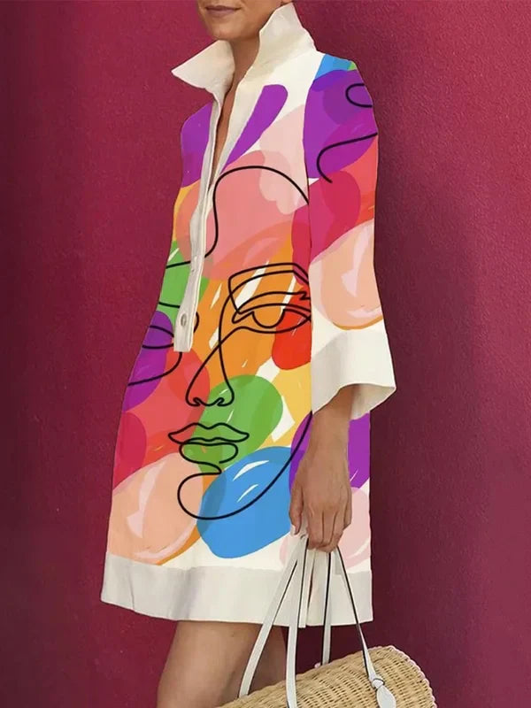 Mini abito da donna stampato di tendenza - perfetto per ogni occasione