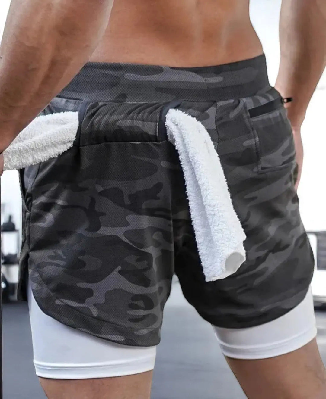 VIQA Pantaloncini sportivi 2 in 1 da uomo ad asciugatura rapida con pratiche tasche - leggeri, comodi e ideali per le giornate attive