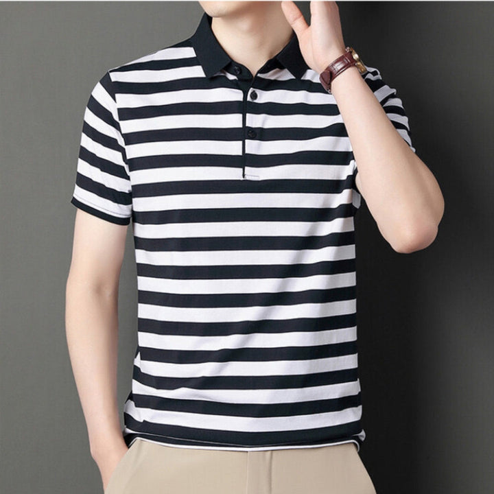 Elegante polo da uomo con righe classiche - eleganza e comfort per tutti i giorni