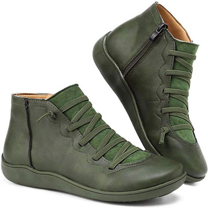 Romina™ - Stivali piatti casual in pelle