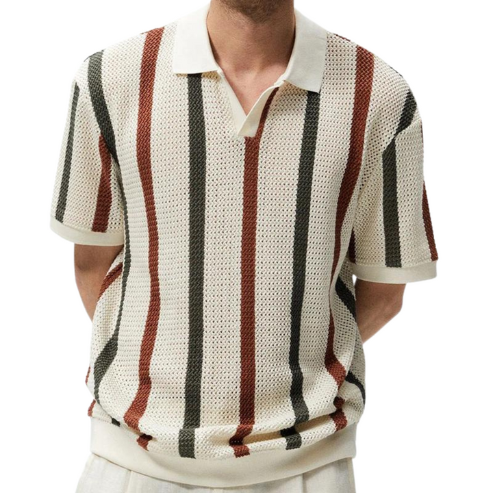 Elegante polo da uomo con righe di tendenza - comfort e stile per tutti i giorni