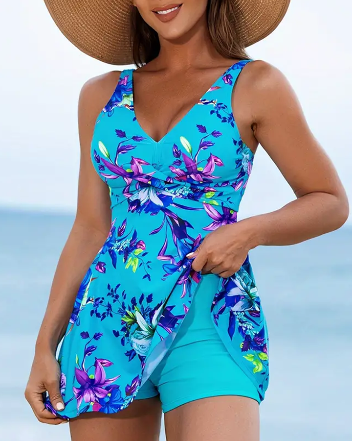 Feike | Elegante costume da bagno con stampa a fiori tropicali per un look elegante