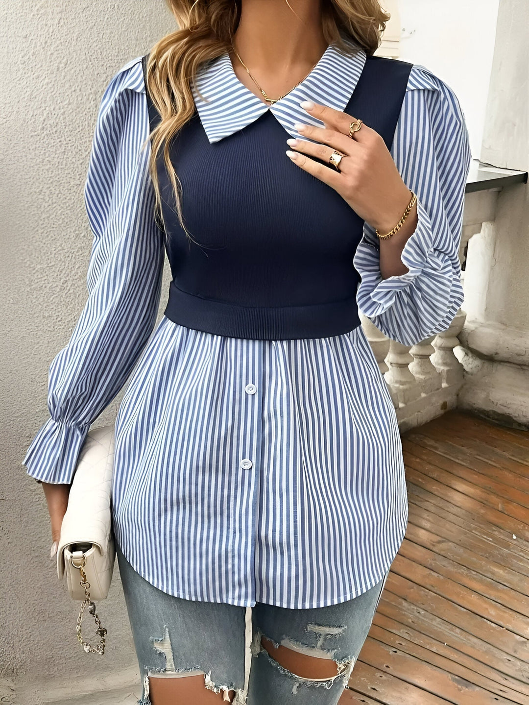 Caprice - Elegant Gestreepte Blouse voor een Trendy Look