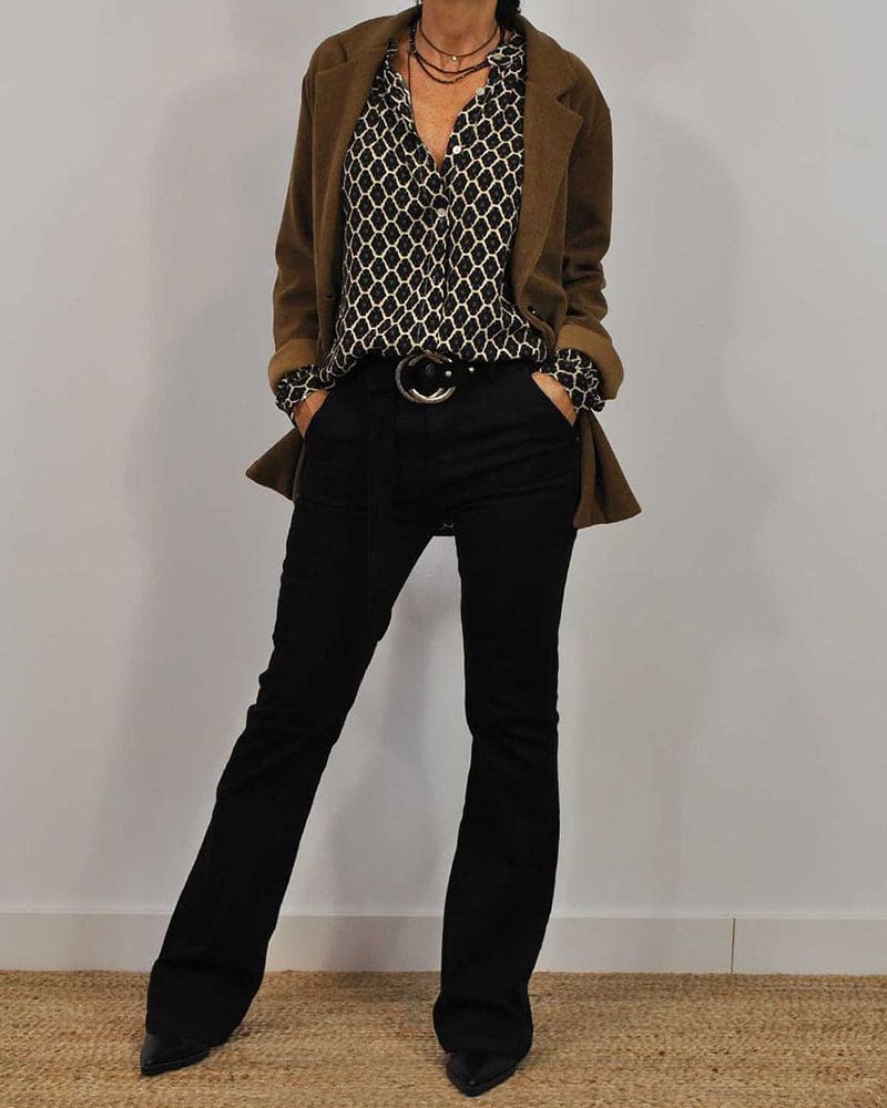 Luna - Trendy Boho Chic V-Hals Blouse voor een Stralende Lente