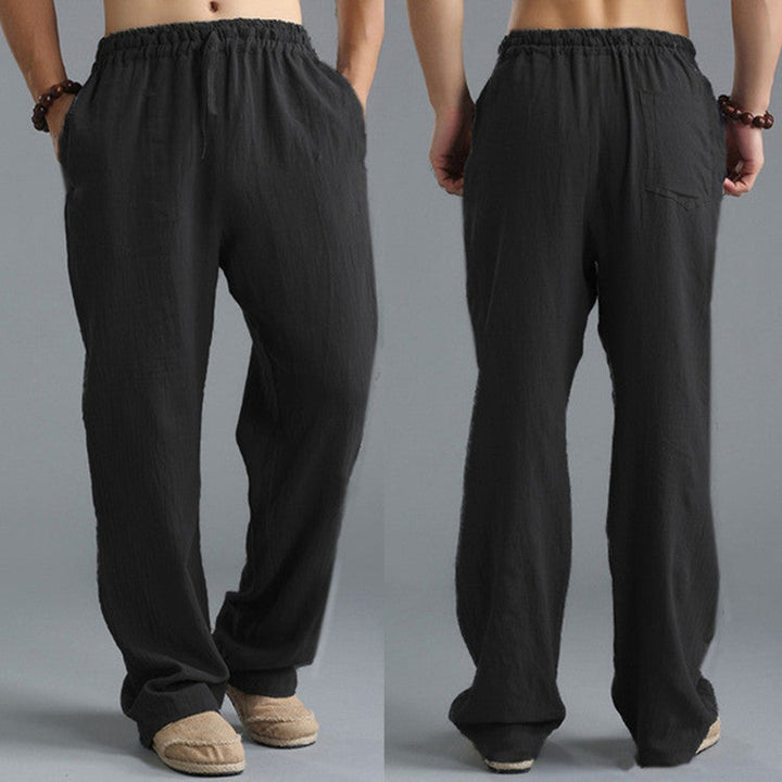 Luchtige Wijde Broek van Katoen en Linnen voor een Comfy Stijl