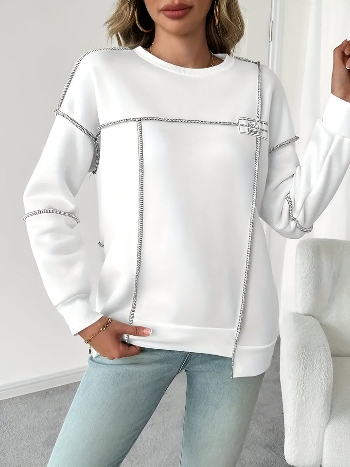Céline - Trendy Asymmetrisches Ripp-Sweatshirt mit Kapuze
