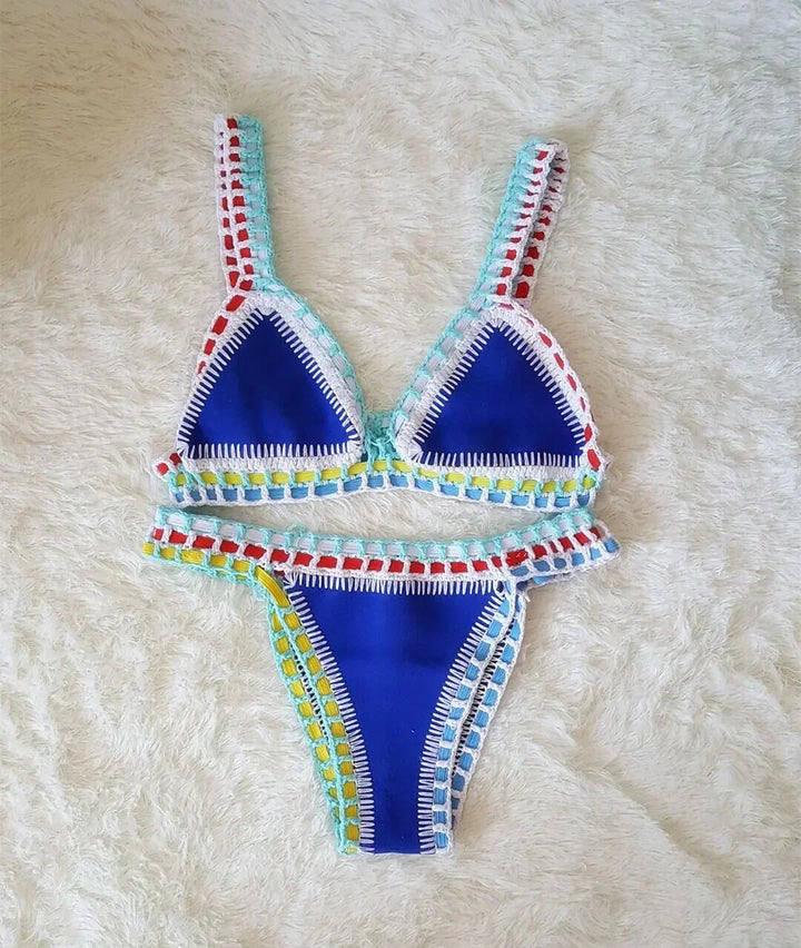 Dory | Modevola Boho Gehaakte Bikini Set met Elastisch Top voor Comfortabele en Perfecte Pasvorm
