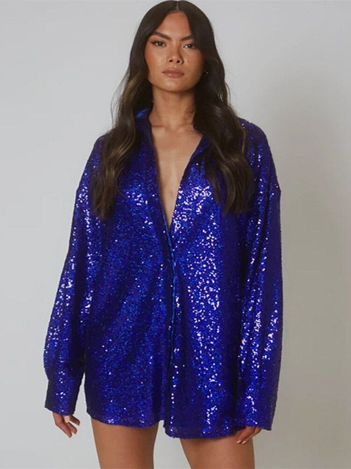 Gershilda - Glamorous Oversized Sequin Blouse