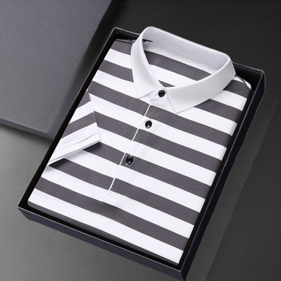 Elegante polo da uomo con righe classiche - eleganza e comfort per tutti i giorni
