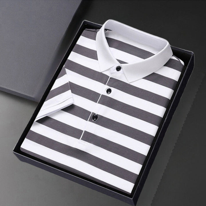 Elegante polo da uomo con righe classiche - eleganza e comfort per tutti i giorni