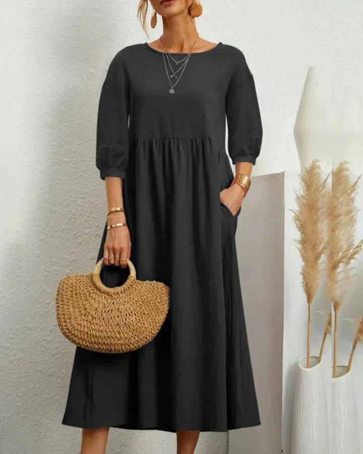 <p>Fiora - Abito Estivo Alla Moda con Eleganti Maniche a Palloncino</p>