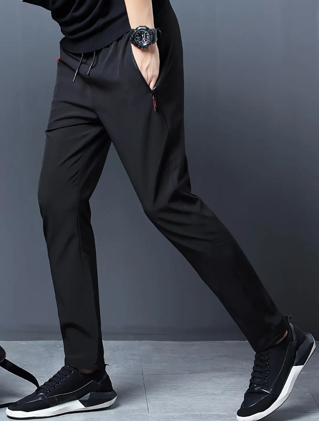 VIQA Pantaloni sportivi slim fit da uomo - Vestiti leggeri e flessibili per tutti i giorni e per l'allenamento