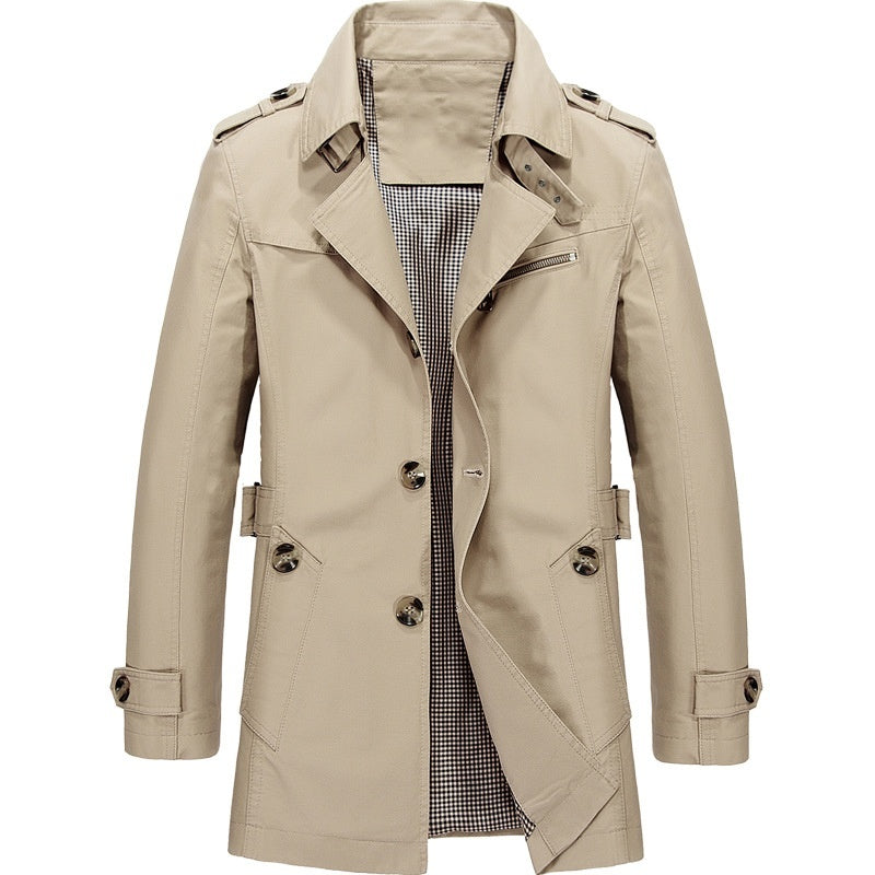 Trench Niccolo™: Un cappotto da uomo elegante e di classe per la primavera e l'autunno