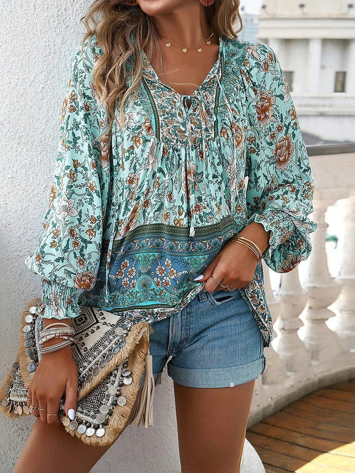 Nynke - Blusa Fiori Raggiante per le Giornate Estive
