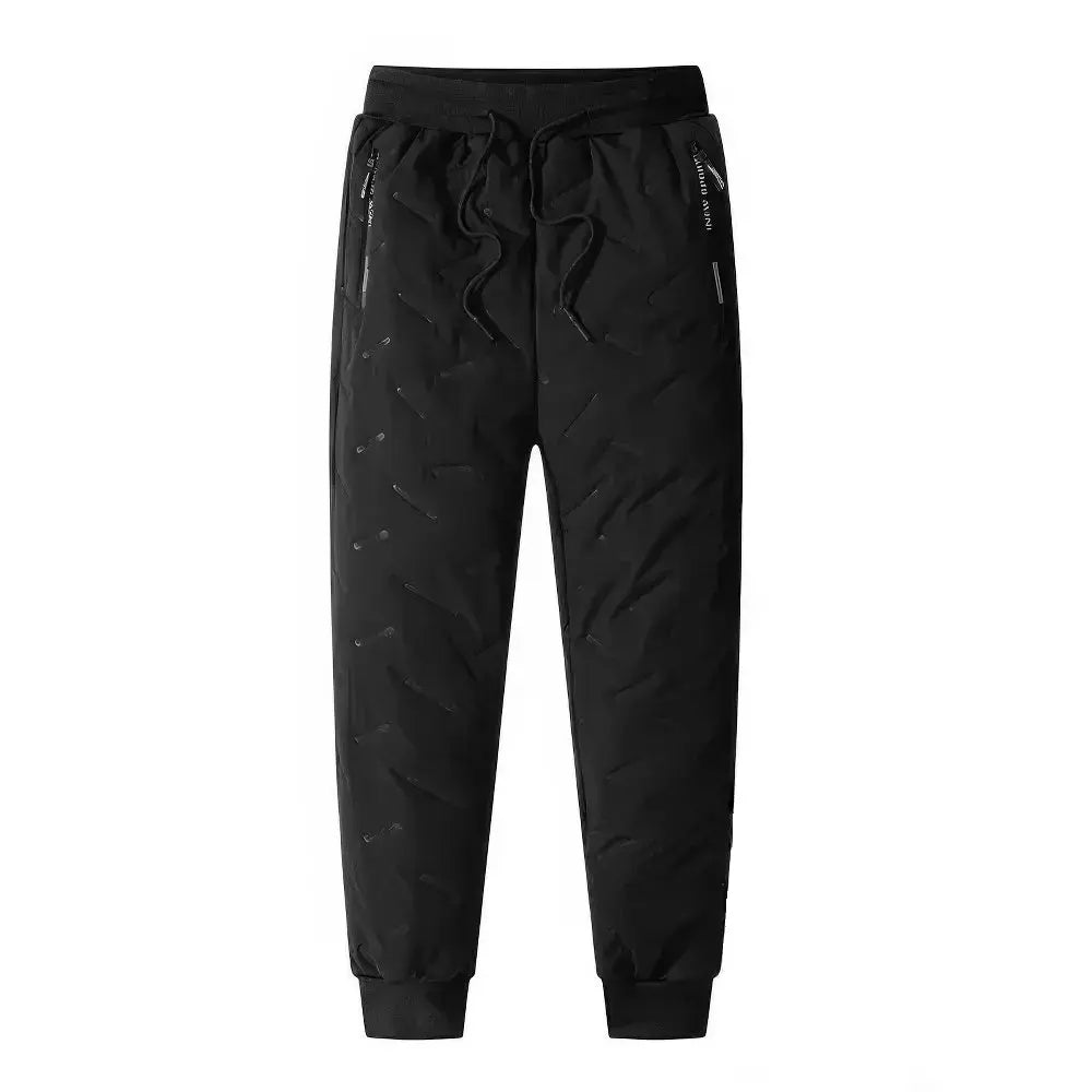 Comodi pantaloni da corsa da uomo in pile trapuntato, perfetti per le giornate fredde