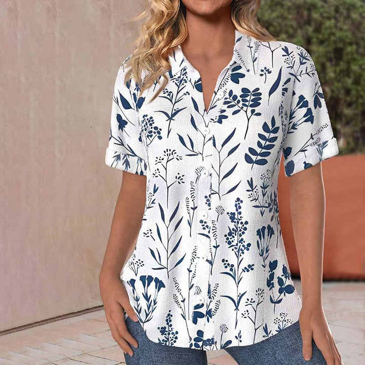 Luna - Stijlvolle Bloes met Bloemenpatroon voor een Casual Look