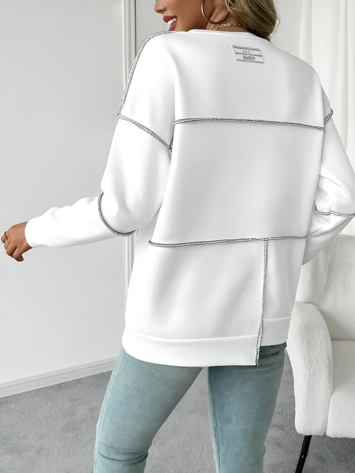 Céline - Trendy Asymmetrisches Ripp-Sweatshirt mit Kapuze
