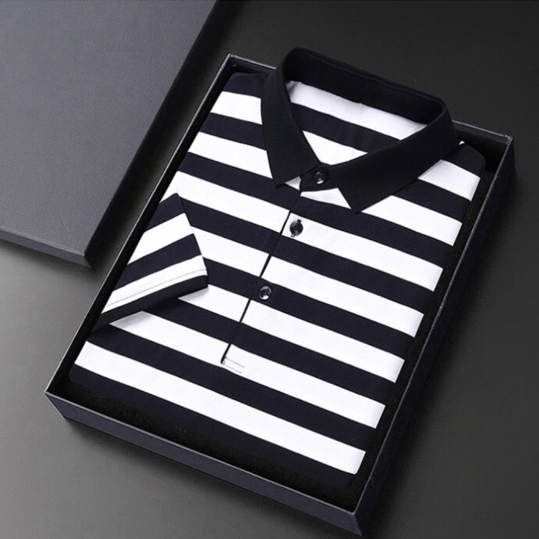 Elegante polo da uomo con righe classiche - eleganza e comfort per tutti i giorni