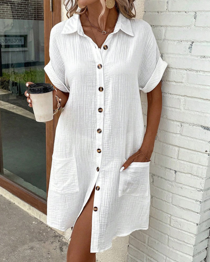 Elegante abito camicia da donna per un look elegante e alla moda