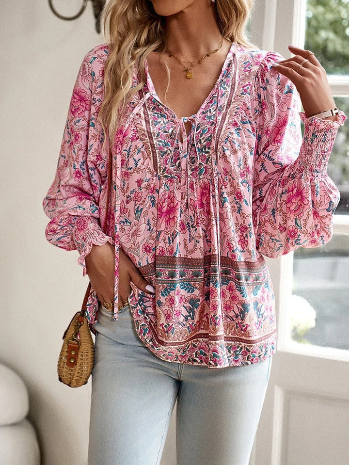 Nynke - Blusa Fiori Raggiante per le Giornate Estive