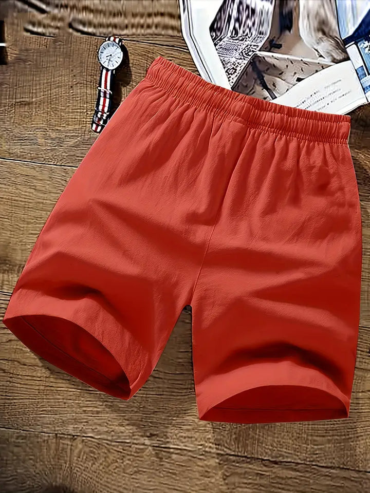 Eleganti pantaloncini estivi da uomo con cordoncino regolabile e struttura morbida e confortevole per ogni uomo