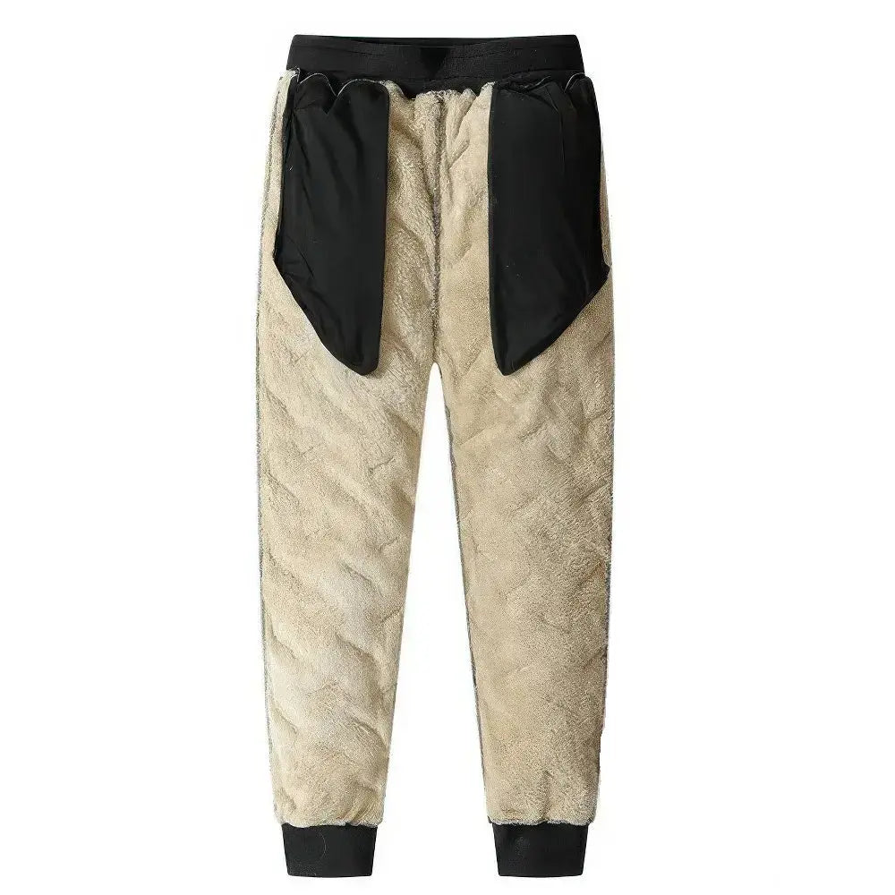 Comodi pantaloni da corsa da uomo in pile trapuntato, perfetti per le giornate fredde