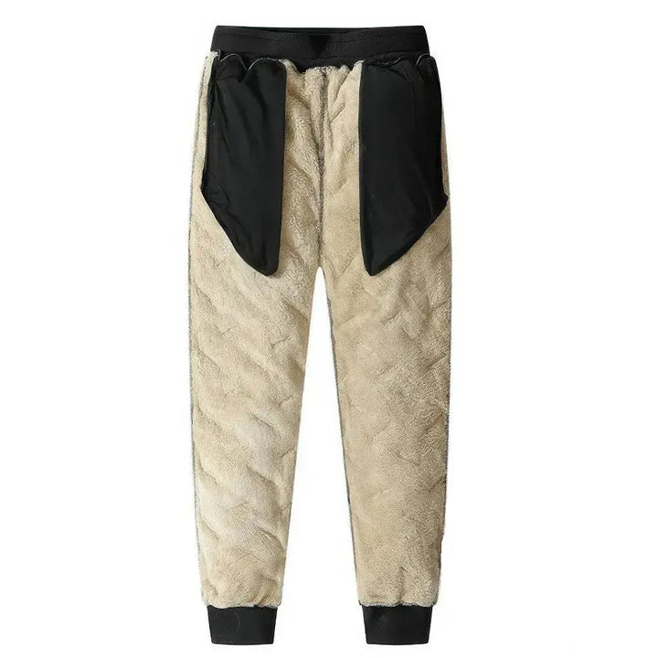 Comodi pantaloni da corsa da uomo in pile trapuntato, perfetti per le giornate fredde