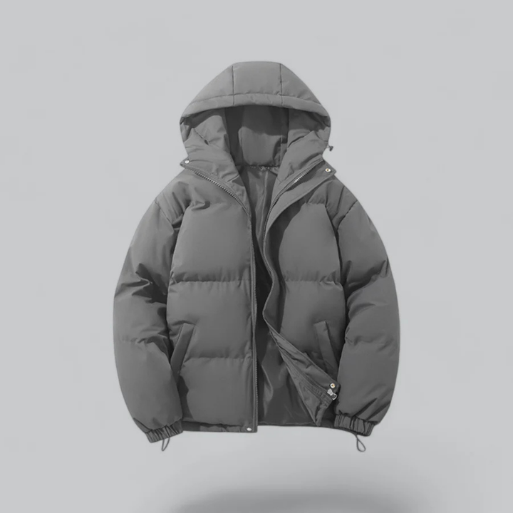 Versatile piumino invernale con zip e cappuccio - uno stile classico per le giornate fredde