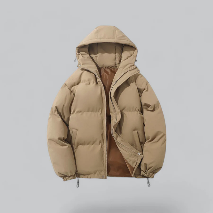 Versatile piumino invernale con zip e cappuccio - uno stile classico per le giornate fredde