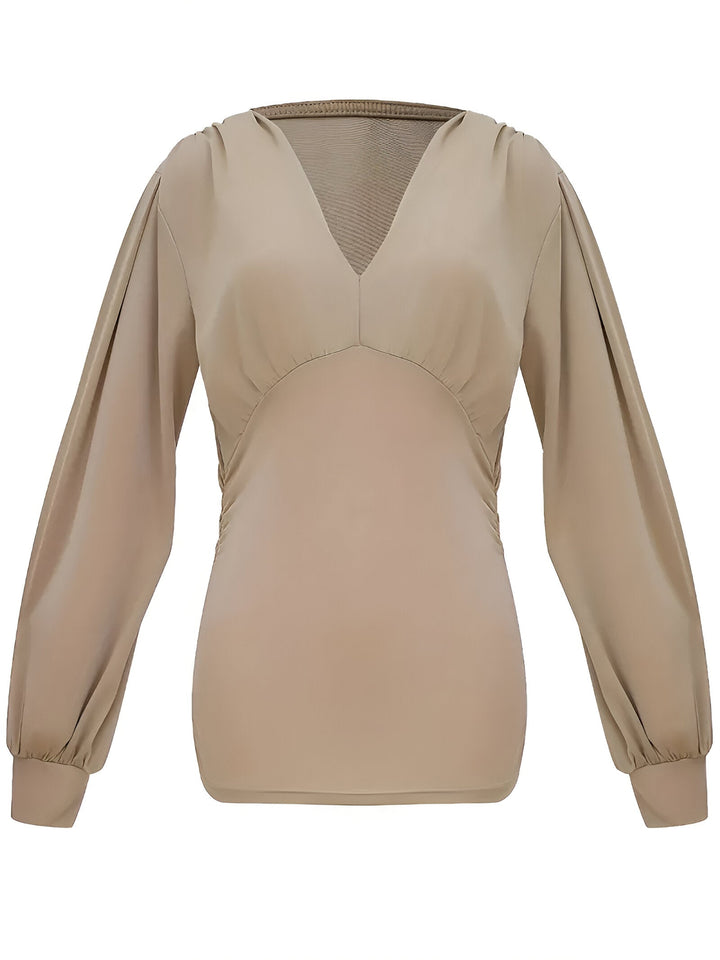 Caylee - Elegante Casual Blouse met Speelse Lantaarnmouwen