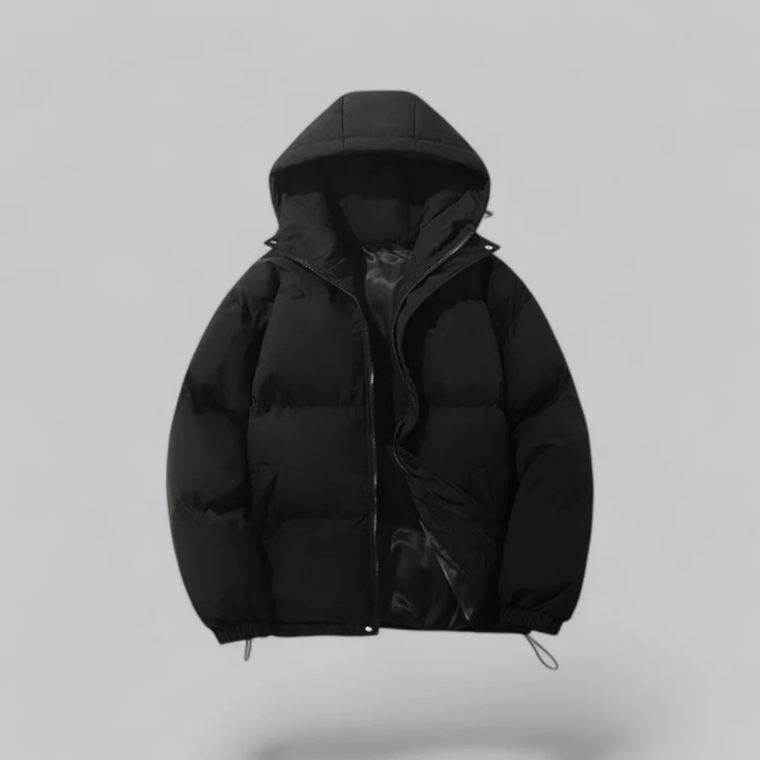 Versatile piumino invernale con zip e cappuccio - uno stile classico per le giornate fredde