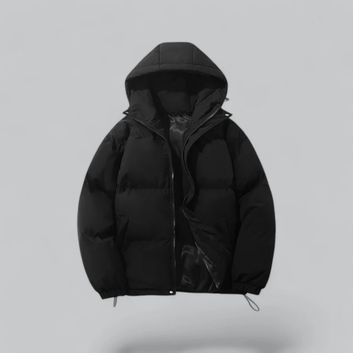 Versatile piumino invernale con zip e cappuccio - uno stile classico per le giornate fredde