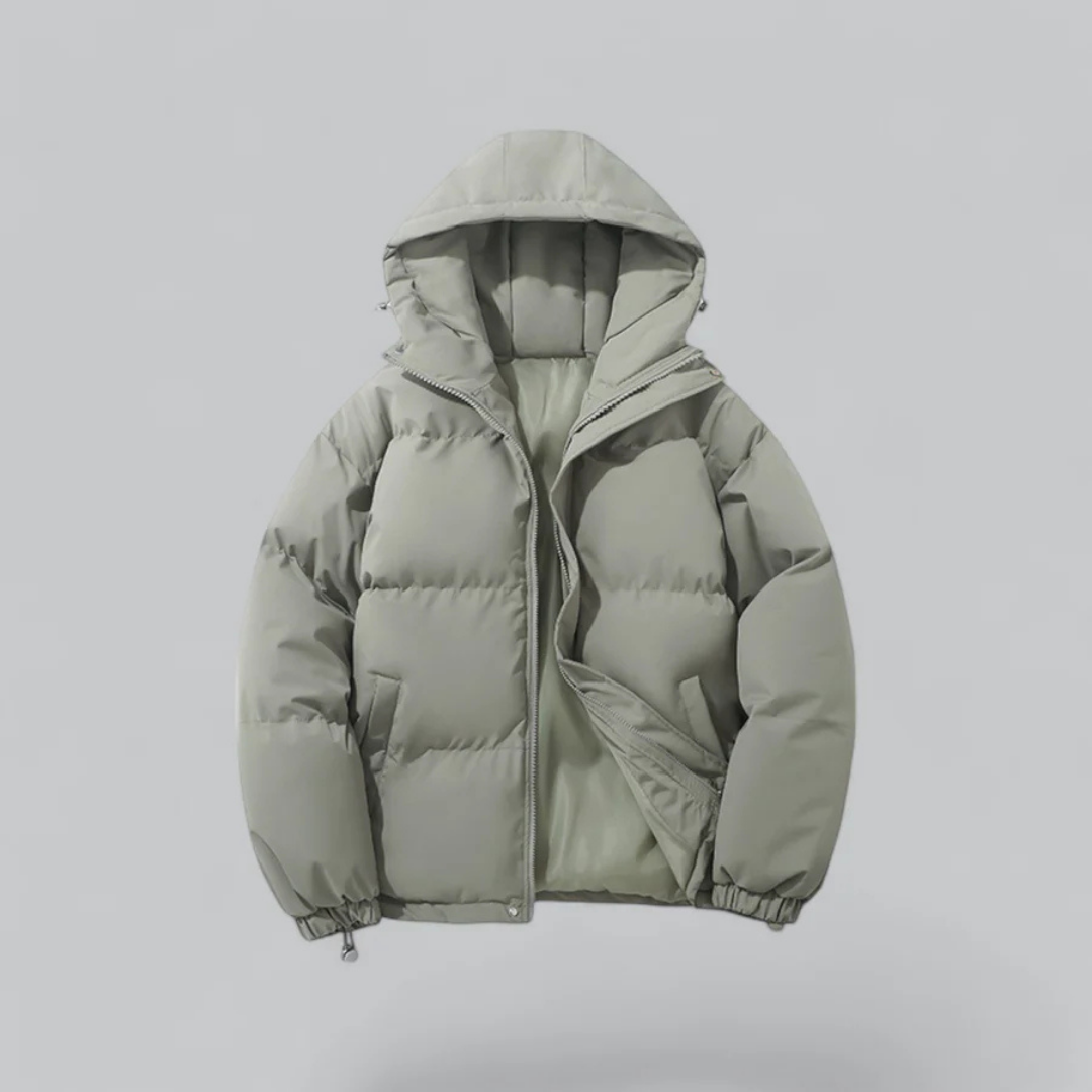 Versatile piumino invernale con zip e cappuccio - uno stile classico per le giornate fredde
