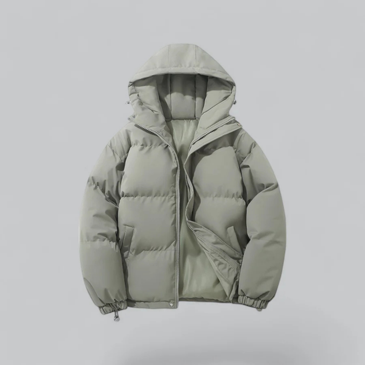 Versatile piumino invernale con zip e cappuccio - uno stile classico per le giornate fredde