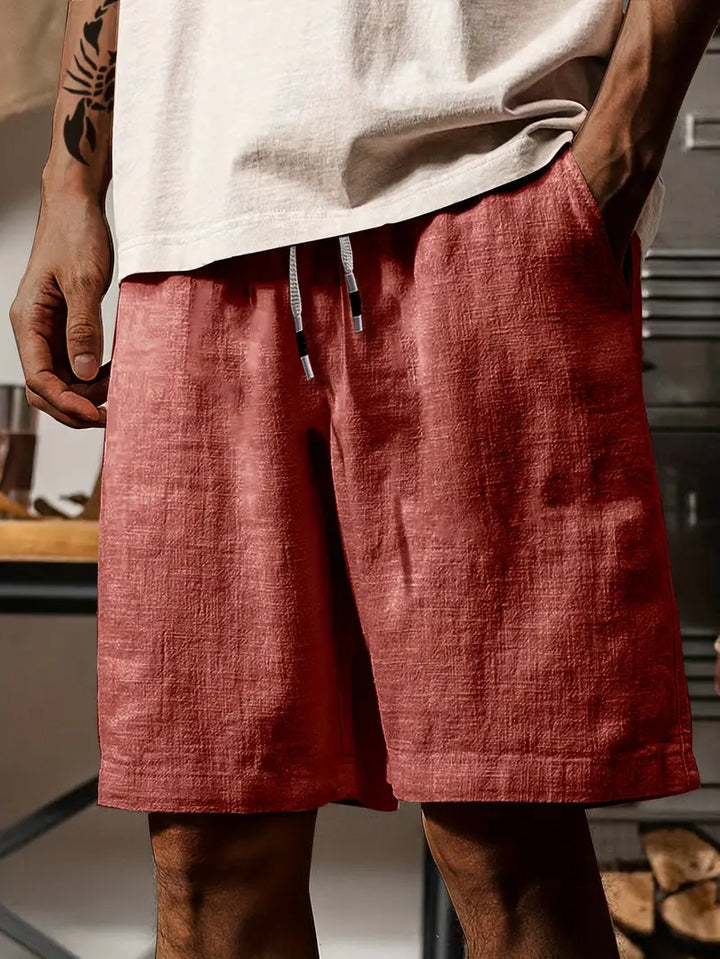 Eleganti pantaloncini estivi da uomo con cordoncino regolabile e struttura morbida e confortevole per ogni uomo