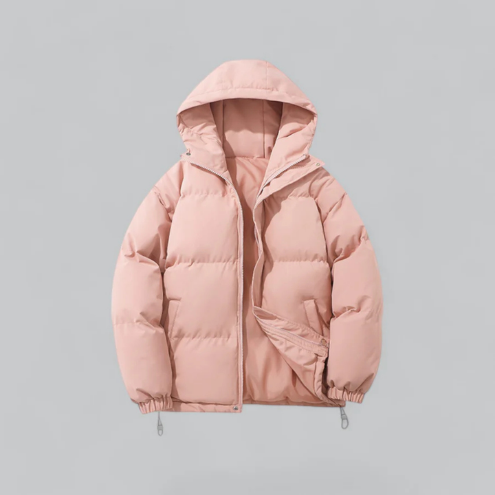 Versatile piumino invernale con zip e cappuccio - uno stile classico per le giornate fredde