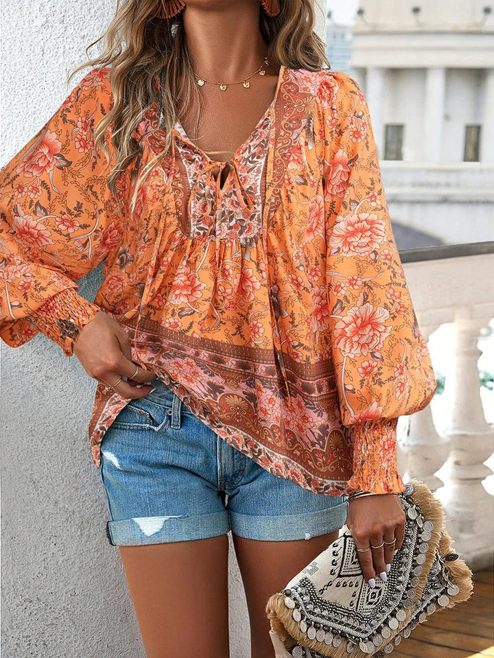Nynke - Blusa Fiori Raggiante per le Giornate Estive