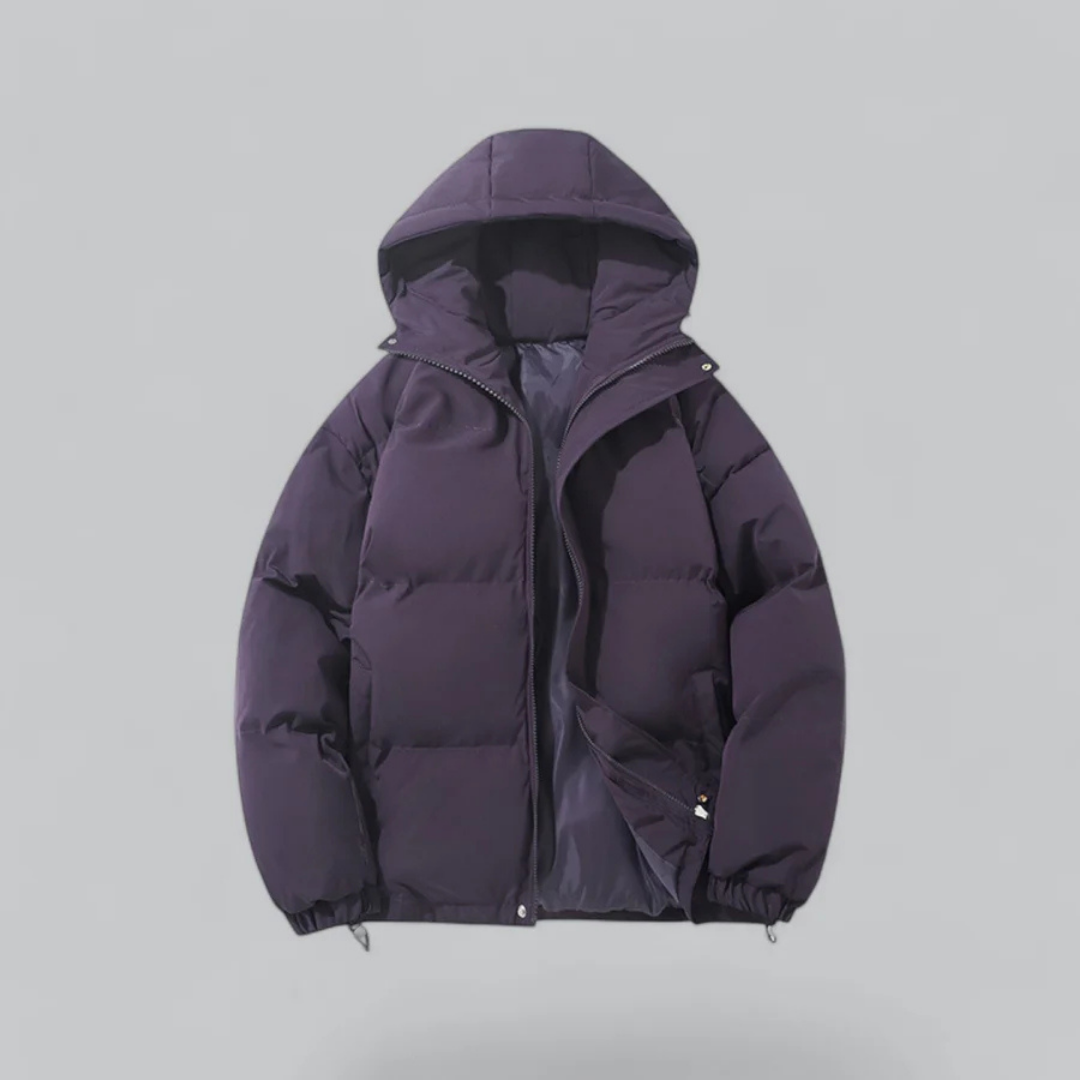 Versatile piumino invernale con zip e cappuccio - uno stile classico per le giornate fredde