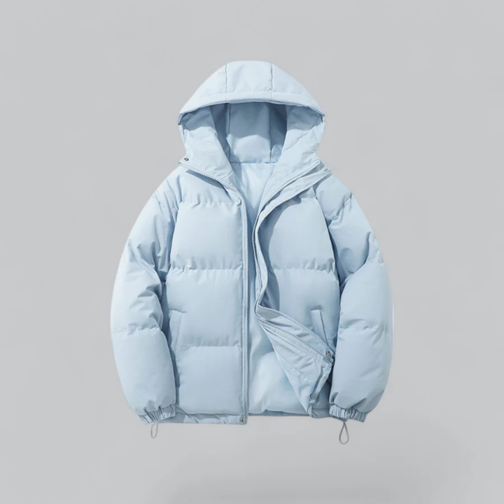 Versatile piumino invernale con zip e cappuccio - uno stile classico per le giornate fredde