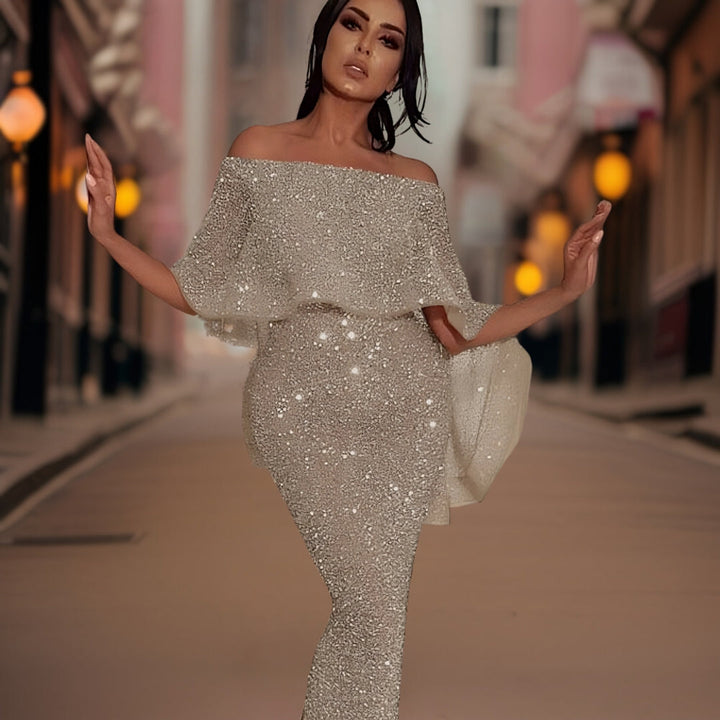Elegante Verity Avondjurk met Schouderdetails voor Dames