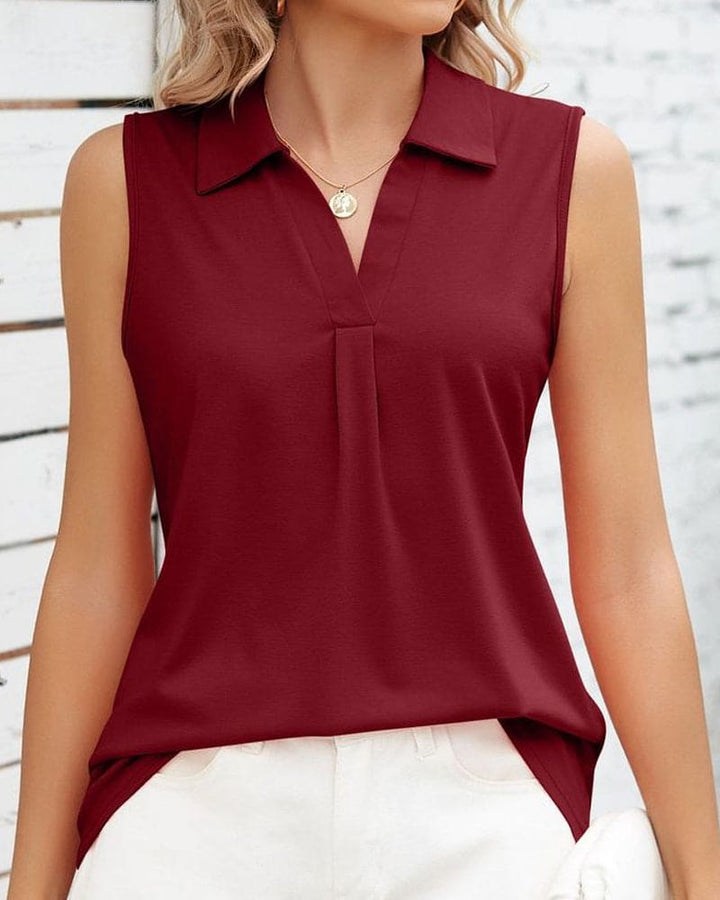 Livia - Elegante Mouwloze Blouse voor een Verfijnde Look