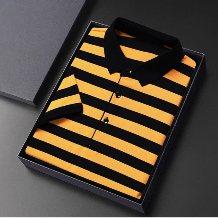Elegante polo da uomo con righe classiche - eleganza e comfort per tutti i giorni
