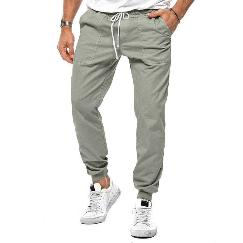 Comodi pantaloni da uomo per il tempo libero in un classico design monocromatico