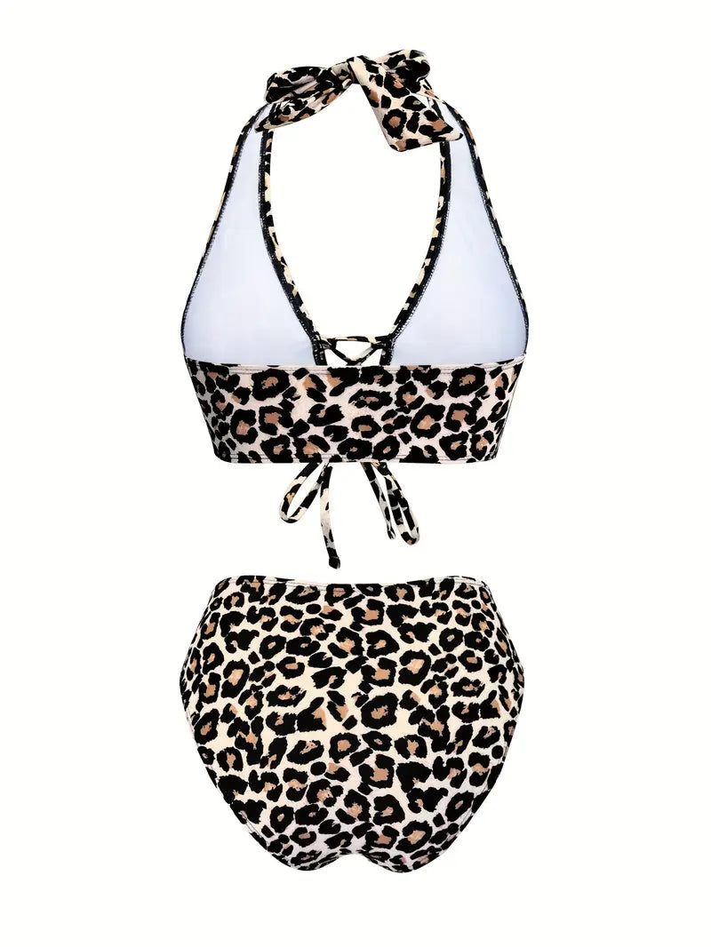 Felice - Bikini con stampa lopardata per un look sofisticato e sofisticato