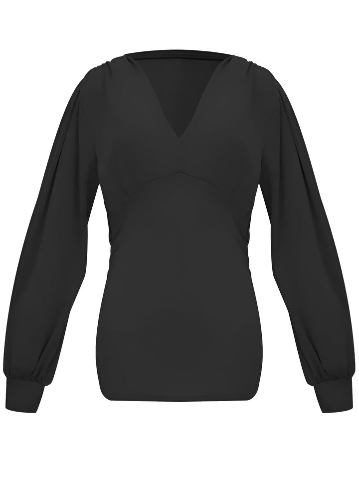 Caylee - Elegante Casual Blouse met Speelse Lantaarnmouwen
