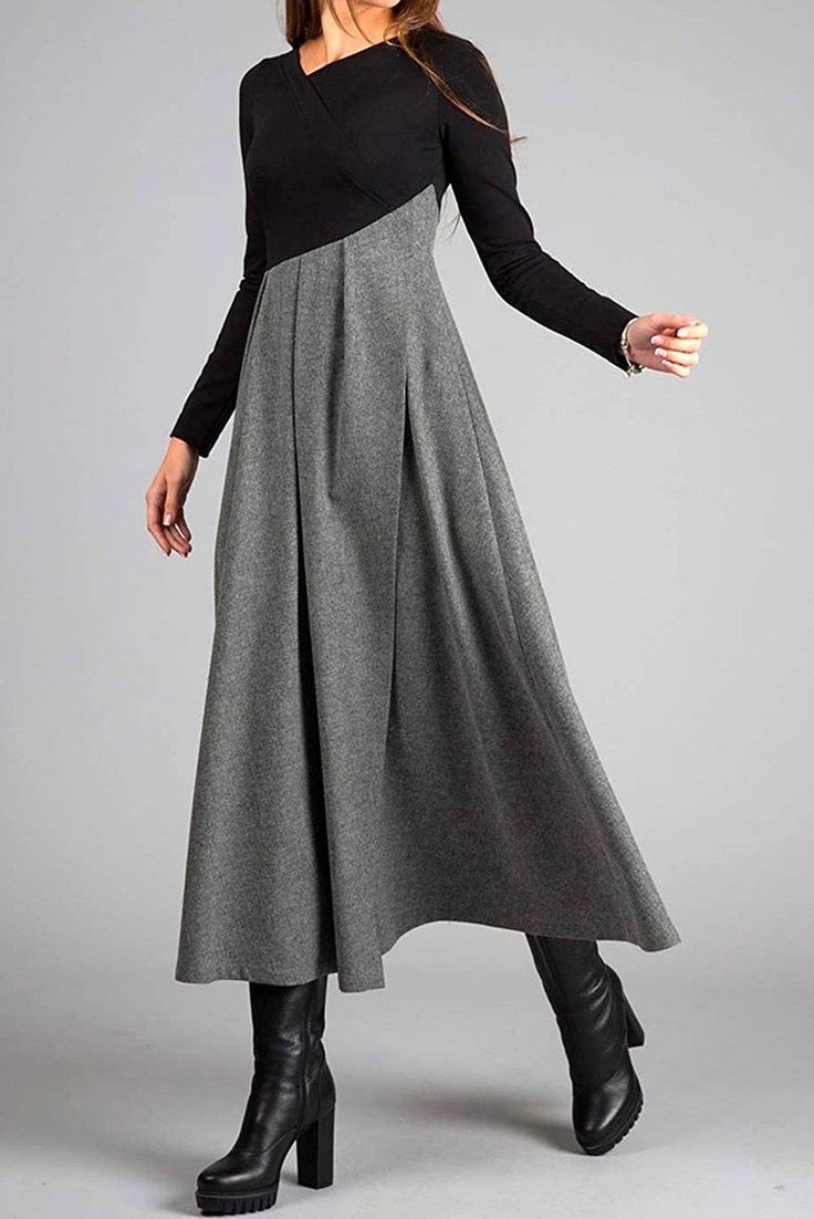 Anastasia™ - Maxi abito con maniche lunghe