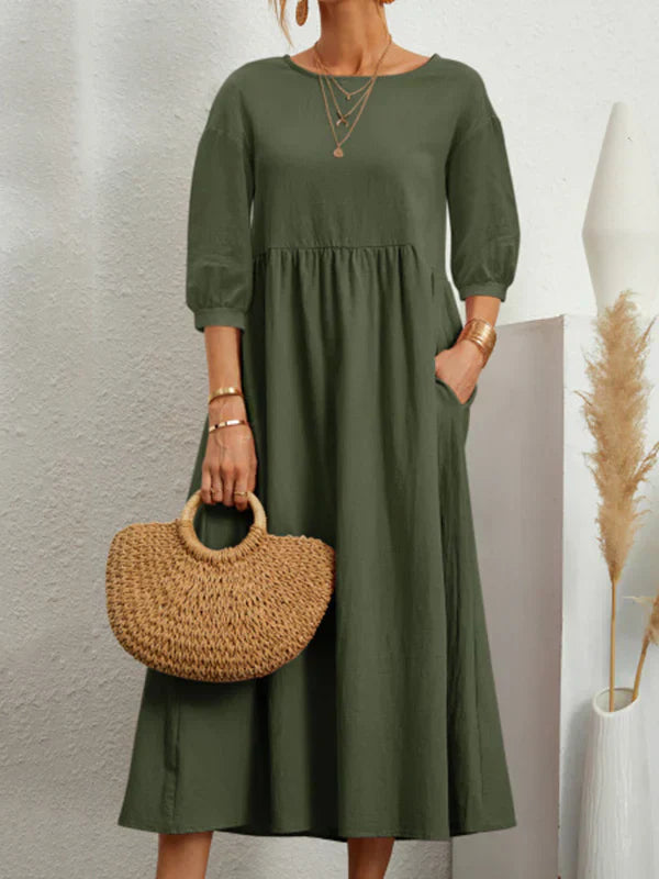 <p>Fiora - Abito Estivo Alla Moda con Eleganti Maniche a Palloncino</p>