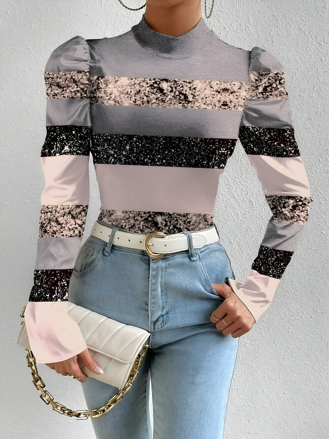 Charelle - Stijlvolle Bloes met Prachtige Bloemenprint