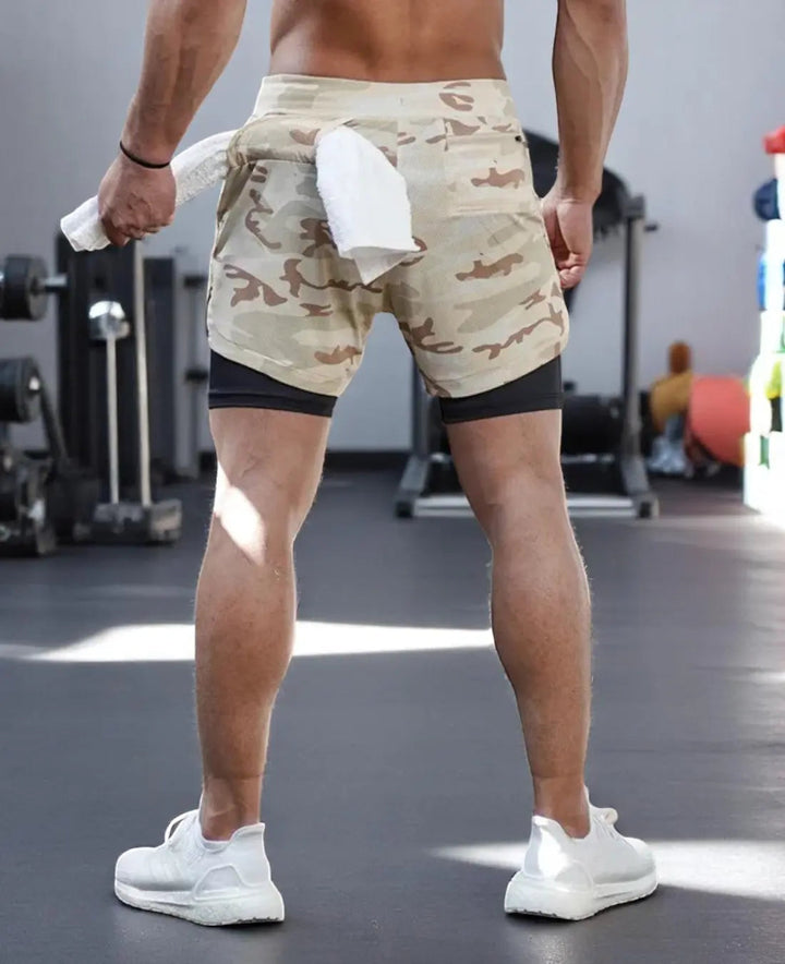 VIQA Pantaloncini sportivi 2 in 1 da uomo ad asciugatura rapida con pratiche tasche - leggeri, comodi e ideali per le giornate attive